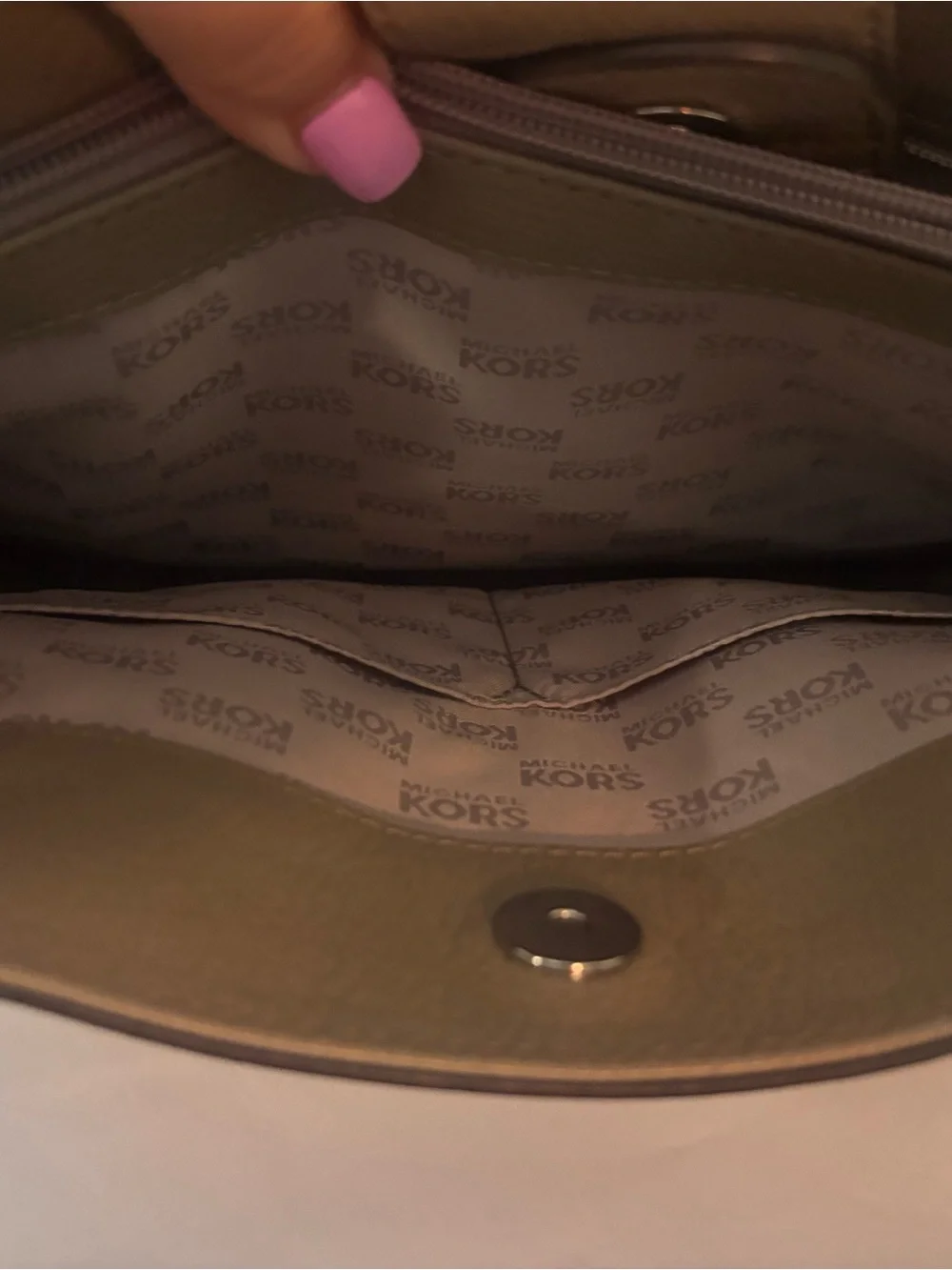 Michael Kors Taupe Leather Bag - Like New